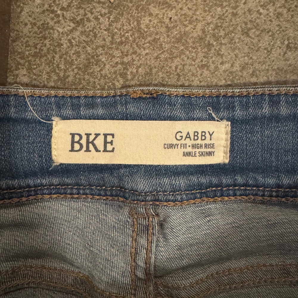 BKE Gabby High Rise Ankle Skinny Jeans - Blue - Picture 4 of 9